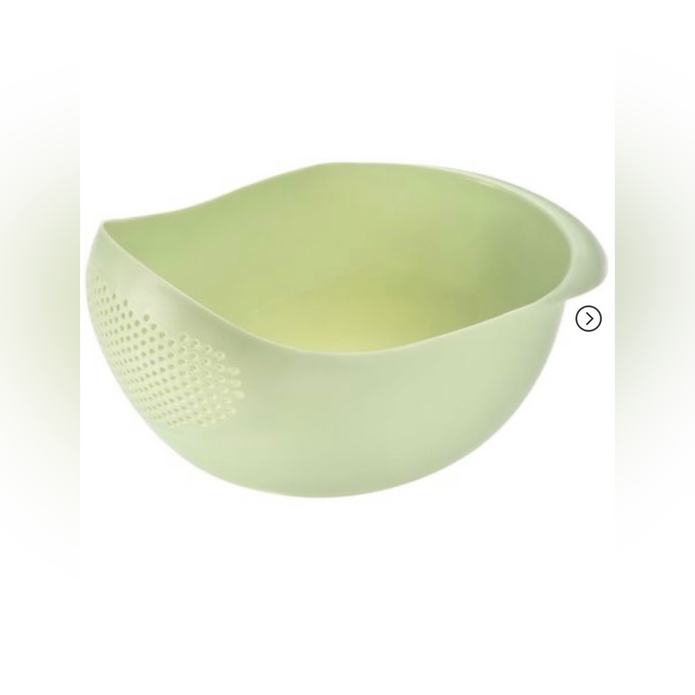 Multi Use Rice Washing Vegetable Fruit Strainer Green Bowl Rice Washer